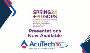 Explore AcuTech's insights from the 20th GCPS. Review our presentations on BBPS, PHA facilitation, time-varying QRA and RAGAGEPs.